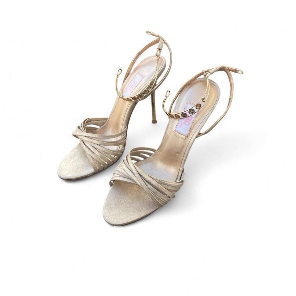 Jennifer Lopez Gold Strappy Heels